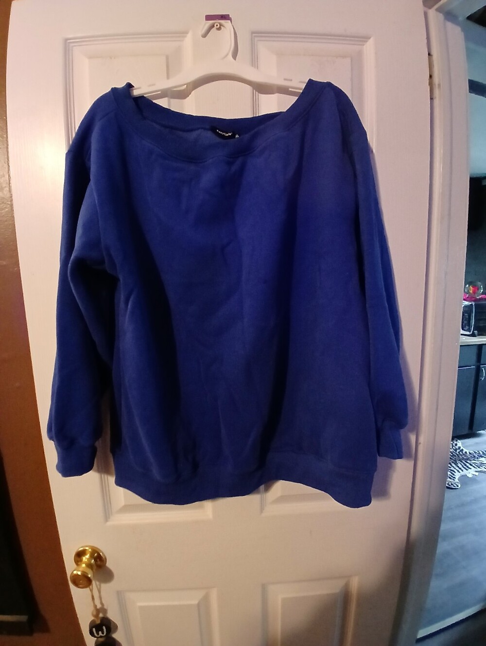 Relaxed Fit Women's Royal Blue Crewneck Sweatshirt